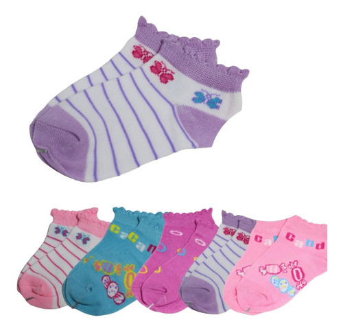 Pack 12 Pares Calcetines Algodón Bebe Guagua Niña - Niño