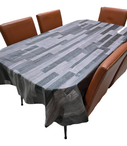 Mantel Mesa Rectangular 1.4x4m Impermeable Cuerina Afelpada Tablas