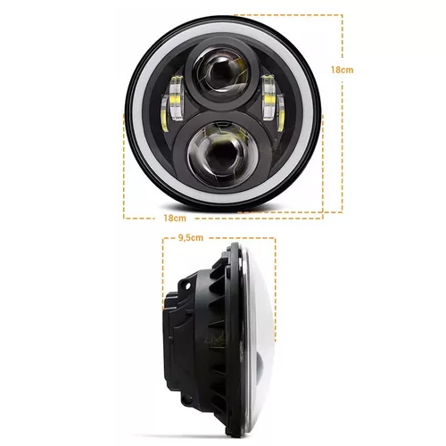 Farol De Milha Led Angel 7 Polegada P Lada 4x4 Urban Niva