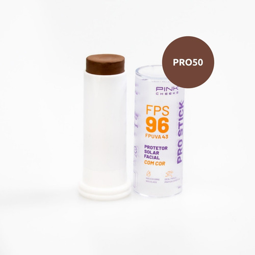 Imagem 1 de 9 de Pro Stick Protetor Solar Facial Fps96 Pro50 14g Pink Cheeks