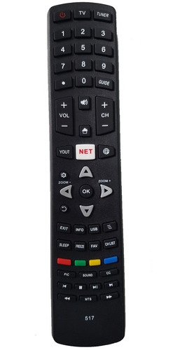 Control Remoto Lcd 517 Para Tv Smart Hitachi Tcl Rca