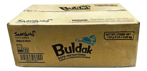 Buldak Ramen Carbonara Caja 20pz (140 Gr)