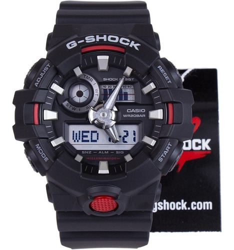 Relogio Casio G-shock Preto Elite Ga-700-1a Na Caixa