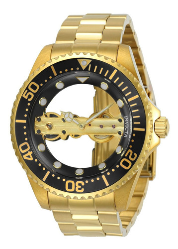 Reloj Invicta Pro Diver Mecanico 24694 Color de la correa Oro
