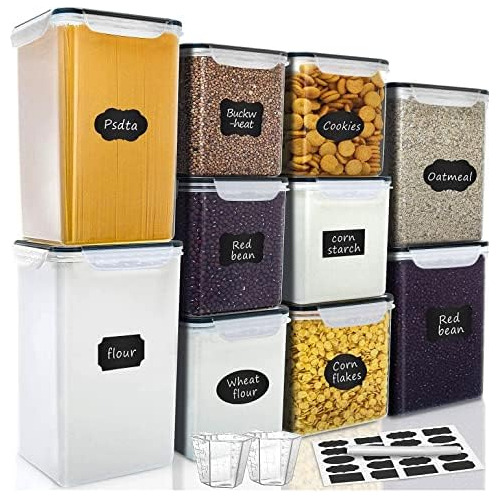 Large Tall Airtight Food Storage Containers, 10 Pack Pl...
