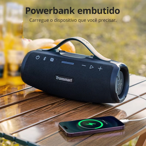 Caixa De Som Bluetooth Tronsmart Mirtune S100 50w Ipx7 Cor P Cor Preto 127/220v Preto
