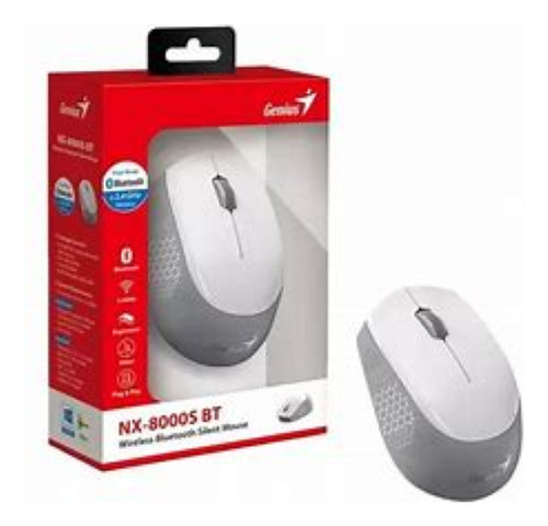 Mouse Inalámbrico Genius Nx-8000s Bt Blanco
