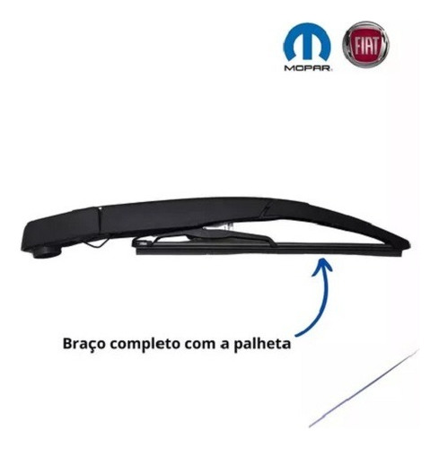 Haste Braço Limpador + Traseiro Palheta Uno Vivace 2016 2017