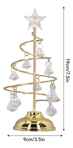 Lámpara De Árbol De Navidad Led Pequeño Cristal De Hierro De