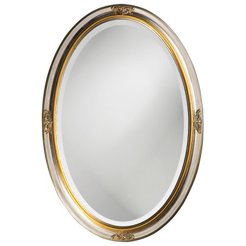 Howard Elliott Collection Carlton Oval Mirror, Stainless