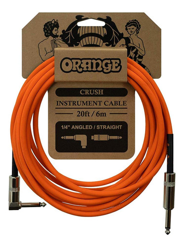Orange Crush Cable Instrumento (20 Pie Conector Angulo Recto