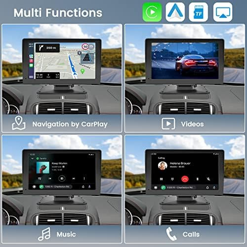 Hikity Wireless Carplay Y Android Auto Estéreo Portátil Para