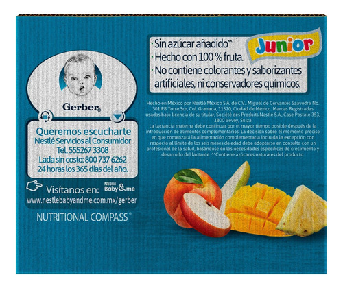 Papilla Nestlé de mango manzana y pera 6 meses en adelante 1.2 kg pack x 12 u