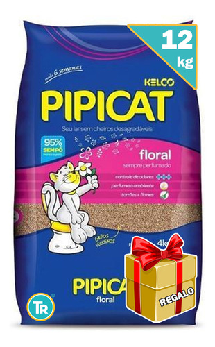 Piedras Sanitario Gato Aglomerante Pipicat Floral + Obsequio