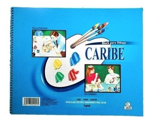 Block De Dibujo Grande Caribe Con Espiral Medidas 34x28