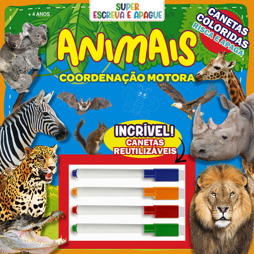 Super Escreva E Apague - Animais, De On Line Editora. Editorial Editora On-line, Capa Mole Em Português