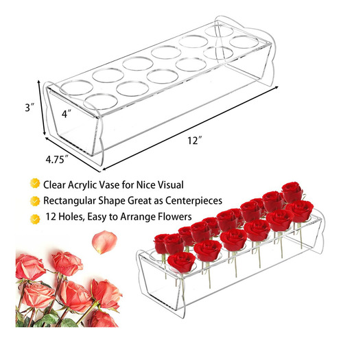 Centro De Mesa Floral Rectangular (paquete De 2)