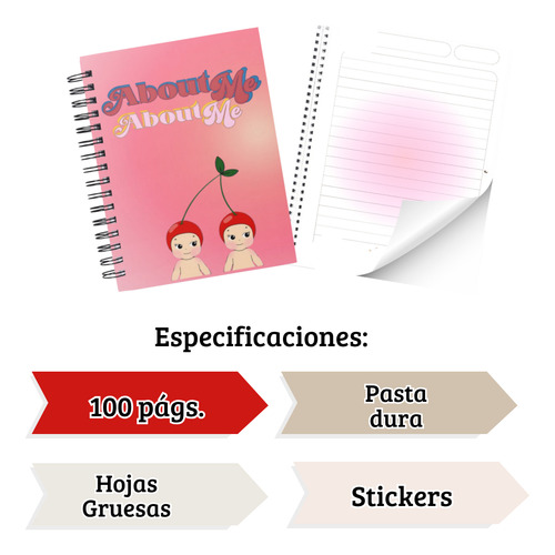 Cuaderno Para Bullet Journal Angels De Puntos Rosa Pálido