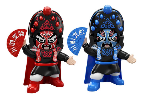 Muñecas Que Cambian De Cara De Ópera China, Rojo Azul