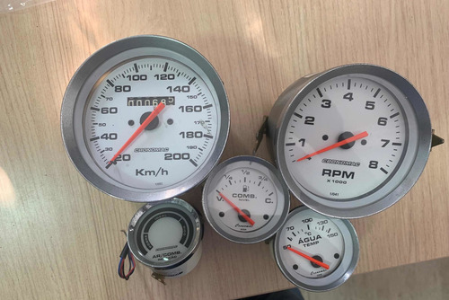 Imagem 1 de 1 de Velocímetro, Rpm, Combustível, Hall Meter, Temp, Cronomac.