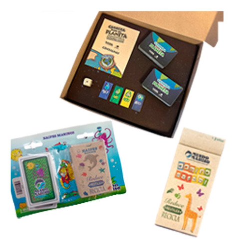 Kit Juegos De Mesa Ecológicos Mundo Marino