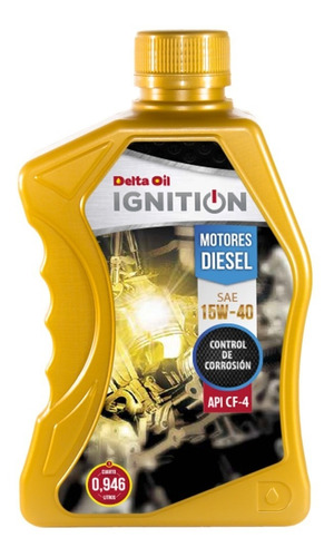 Aceite Motor Diesel  Ignition 15w40 Cf-4 - Caja X 12 Cuartos