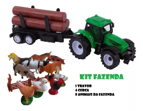 Fazenda Sitio Fazendinha Brinquedo Animais Caminhão Carreta