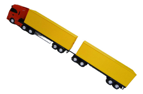 Caminhao Brinquedo Rodotrem Bau Iveco S Way Dolly Bitrem Da Imagem