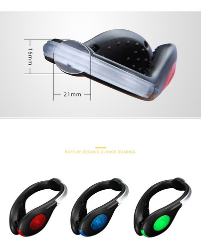 Led Intermitente Zapato Clip Luz De La Noche Correr