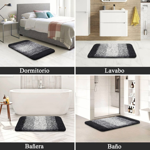Tapete Baño Antideslizante Absorbente Suave Alfombra De Baño