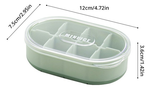 Bandeja De Cubitos De Hielo Verde Ecológica Para Bebidas Frí