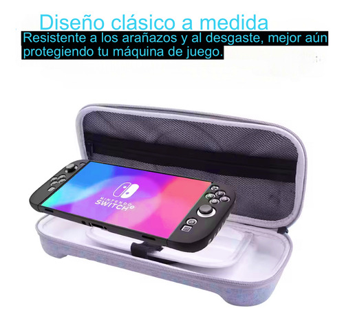 Funda Estuche Nintendo Switch 2 Para Viaje Y Accesorios 1 Pz Gris