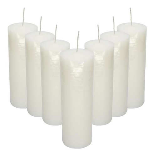 Velas 7 Dias Branca Com Celofane Transparente Cor Branco