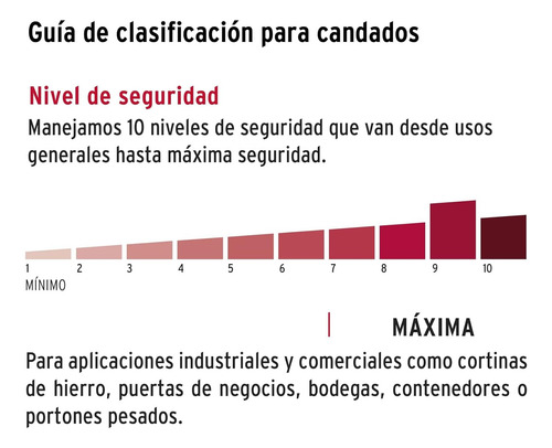 Candado Alta Seguridad Gancho Corto Anti-corte Hermex 109mm