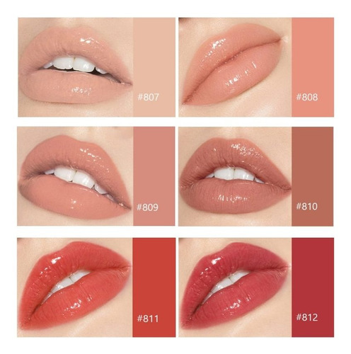 Conjunto De Batom Hidratante Lip Gloss De 12 Cores Sexy Brig Acabamento Bright Cor 12 Colors Set