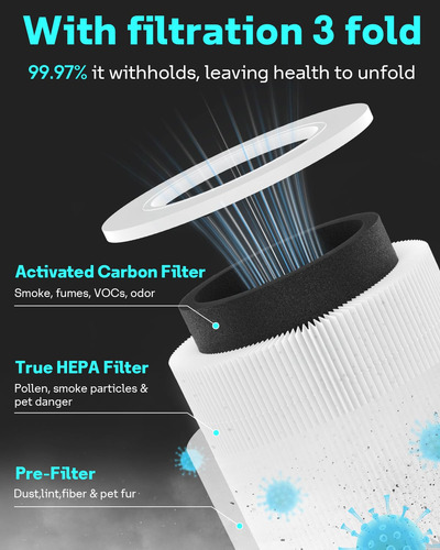 Filtro De Repuesto Leemone Para Purificador De Aire Levoit C