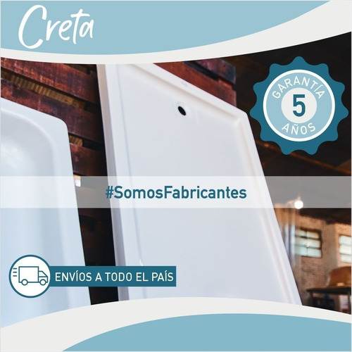 Imagen 5 de 7 de Plato De Ducha 70x70 Plastico Reforzado En Fibra - Creta