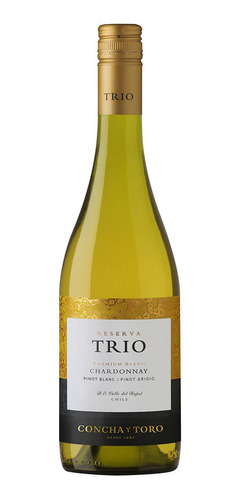 Vino Blanco Chileno Trio Chardonnay 750ml