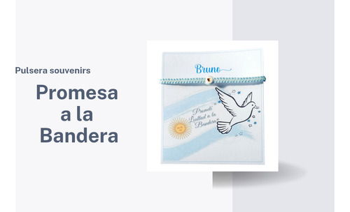 Promesa A La Bandera Pulseras Tobilleras Tarjeta X 10 Un