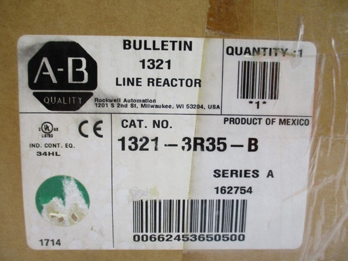 Allen Bradley 1321-3r35-b Ser. A 600v 35a Nsmp Mgg