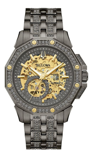 Reloj Bulova Automatico Para Hombre 98a293 Octava Crystal