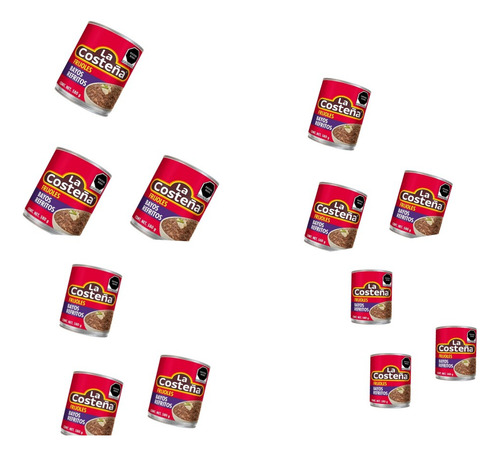 Frijoles Bayos Refritos La Costeña 580g 12pz