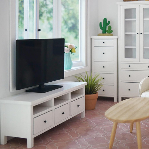 De Madera Gabinete De Tv En Miniatura Juguete Para Blanco