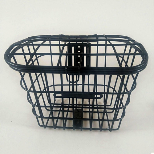 Cesta De Alambre Para Llevar La Bicicleta Montada En Negro