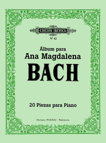 Album Ana Magdalena Bach 20 Piezas Para Piano - Aa Vv