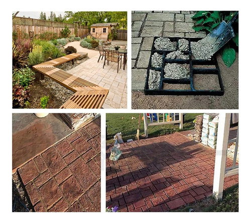 4 Formas Easy Piso Jardim Decoração Pedras Passeio Cimento D