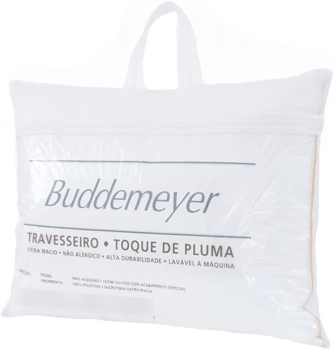 Kit 4 Travesseiros Toque De Pluma Buddemeyer 50x70 Cm