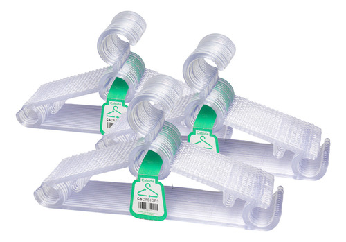Cabides Cs Cabides Kit De 50 Unidades Cor Transparente