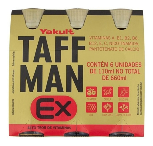 Imagem 3 de 5 de Taffman Ex Yakult 110 Ml Kit Com 6 Suplemento De Vitaminas