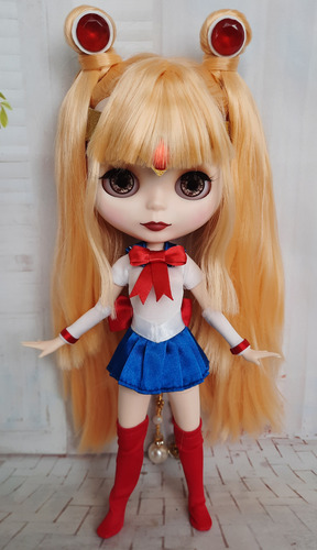 Muñeca Nueva Sailor Moon En Base Blythe Tbl Videri #007 (Usado)